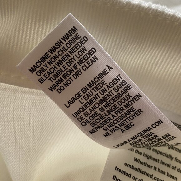 Good American 18 Bombshell High Waist Cutoff Shorts Distressed White Plus NWT - Picture 8 of 8